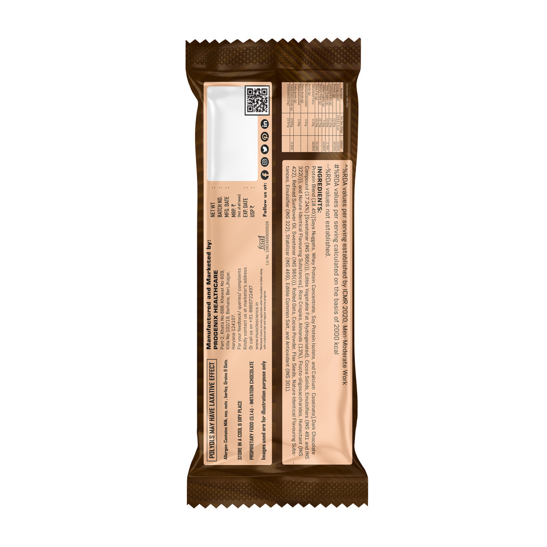 MuscleScience Protein Bar box of 6 – Chocolate Almond Crunch | 10g Protein