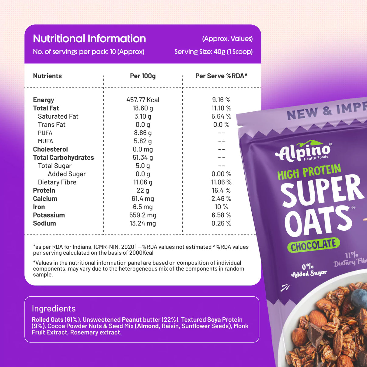ALPINO OATS HIGH PROTEIN