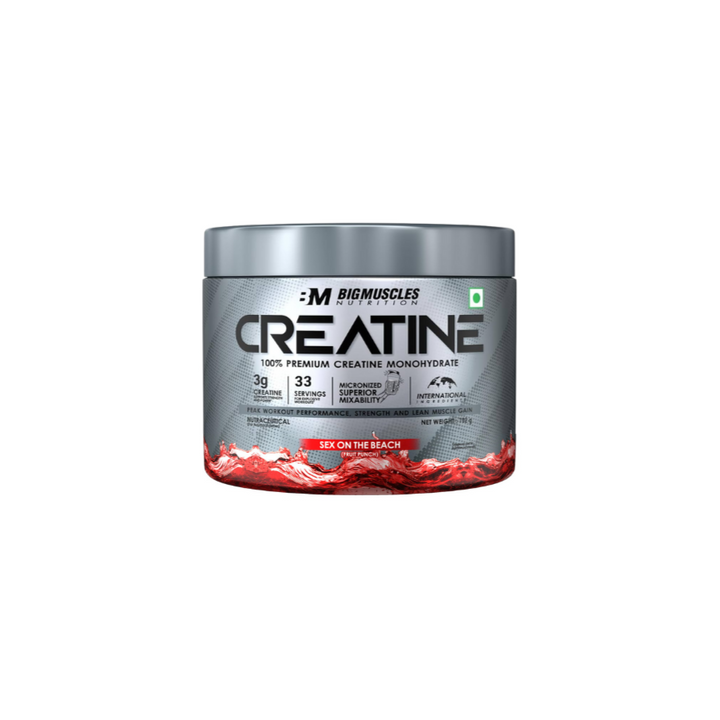 Bigmuscles Nutrition Creatine Powder [100 g, 33 Servings] | Micronized Creatine Monohydrate to Support Lean Muscle Repair & Recovery | Increase Strength and Athletic Performance