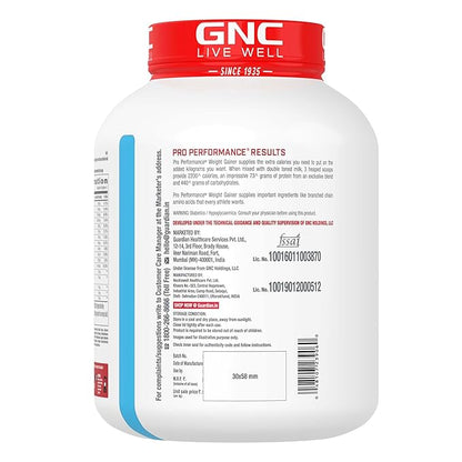 GNC PRO WEIGHT GAINER High-Calorie, Low-Fat Formula For Healthy Body Gains