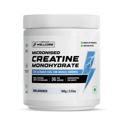 Wellcore - Micronised Creatine Monohydrate (100g, 33 Servings)