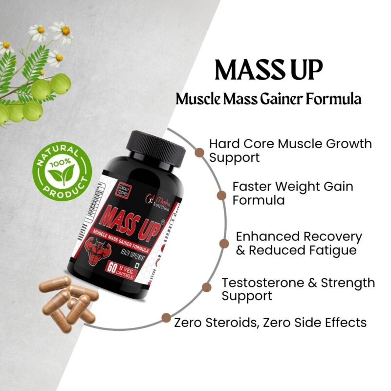 Mysha Nutrition Mass Up | Weight Gainer Capsule | Muscle Mass Gainer Formula