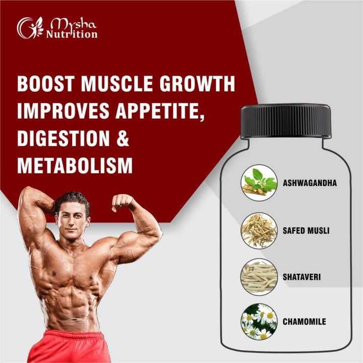 Mysha Nutrition Mass Up | Weight Gainer Capsule | Muscle Mass Gainer Formula