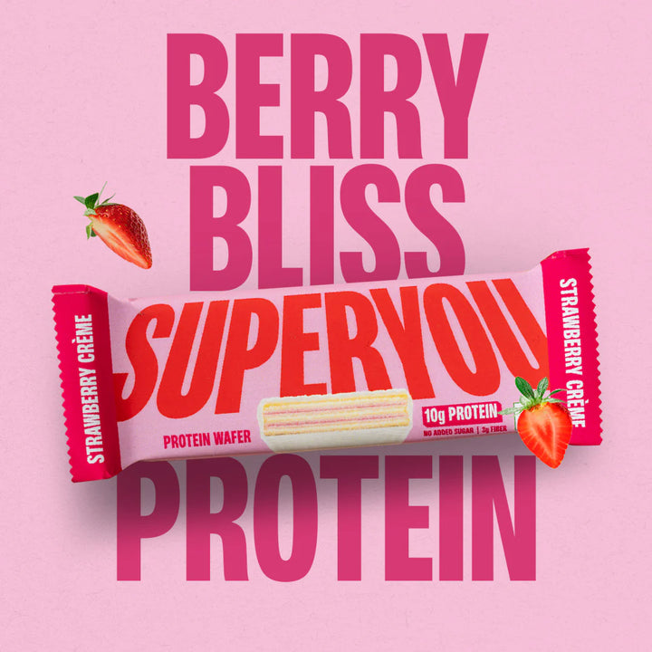 STRAWBERRY CRÈME PROTEIN WAFER — PACK OF 10
