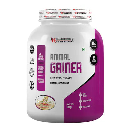 ANIMAL GAINER 3KG 33servings chocolate WITH FREE TSHIRT LIMITED PERIOD OFFER