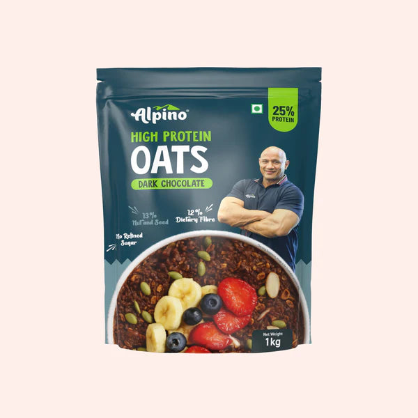 SUPER ROLLED OATS HIGH PROTEIN DARK 1KG