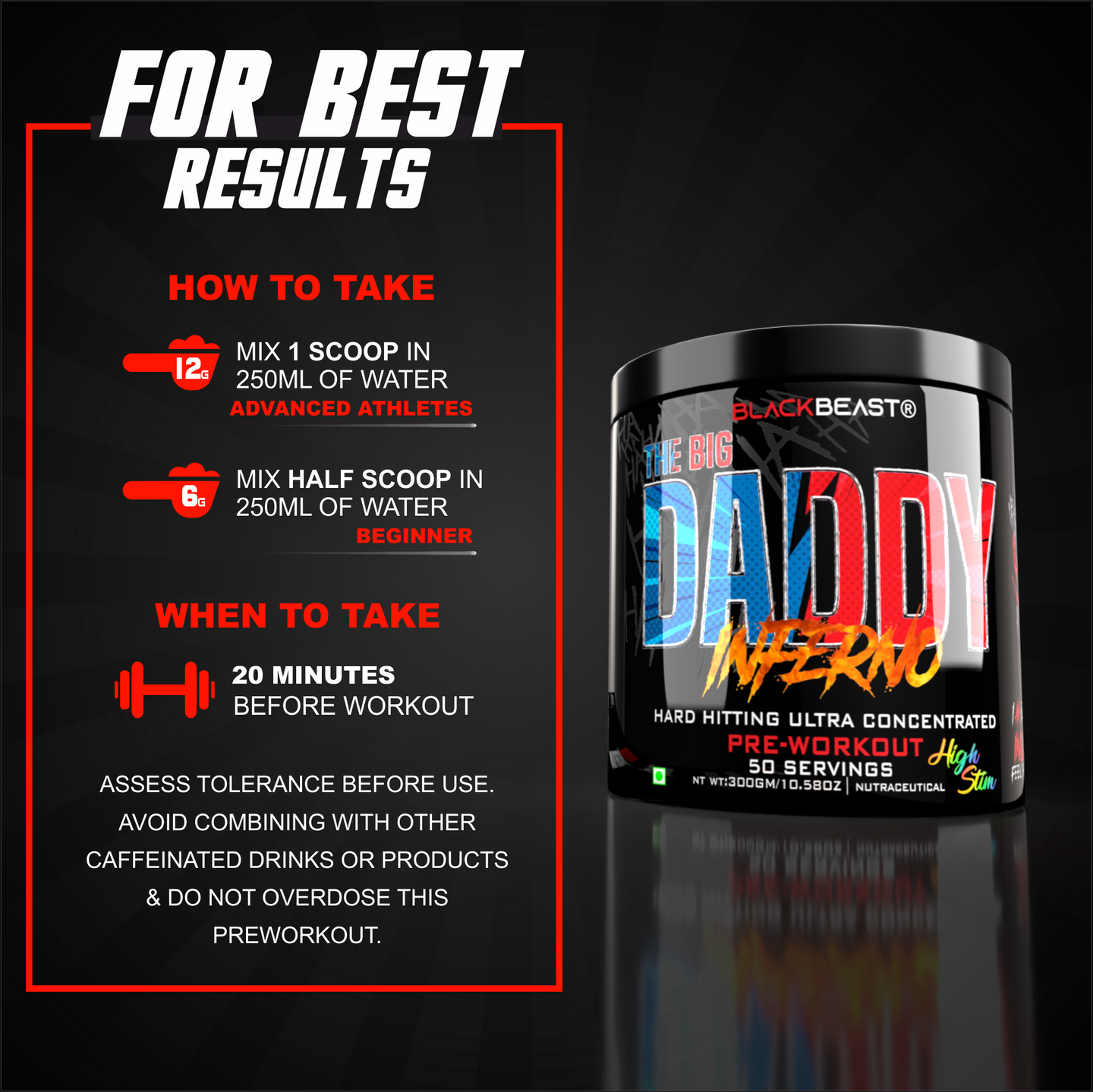 BLACK BEAST BIG DADDY INTENSE 🔥PRE WORKOUT 💪🏻