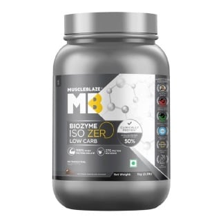 MuscleBlaze Biozyme Iso-Zero Low Carb Ice Cream Chocolate • 1 kg