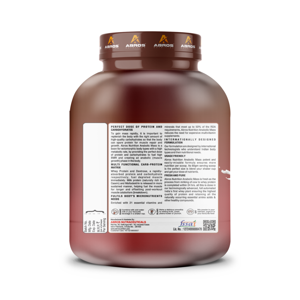 Anabolic Mass – Abros Nutrition 3kg 50servings Free shaker & delivery ⚡ offer price