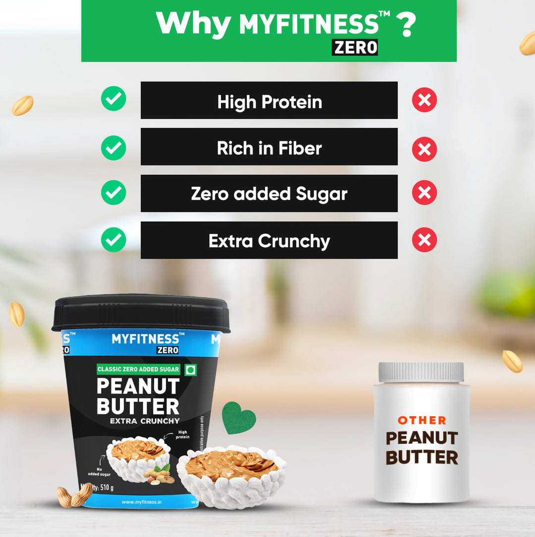 Zero Classic Zero Added Sugar Crunchy Peanut Butter ( 28% Protein)