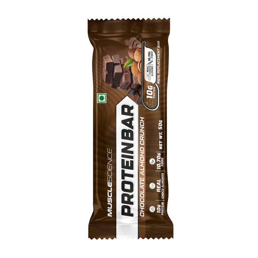 MuscleScience Protein Bar box of 6 – Chocolate Almond Crunch | 10g Protein