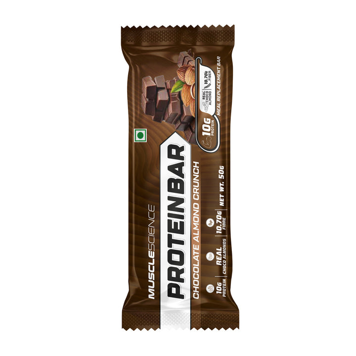 MuscleScience Protein Bar box of 6 – Chocolate Almond Crunch | 10g Protein