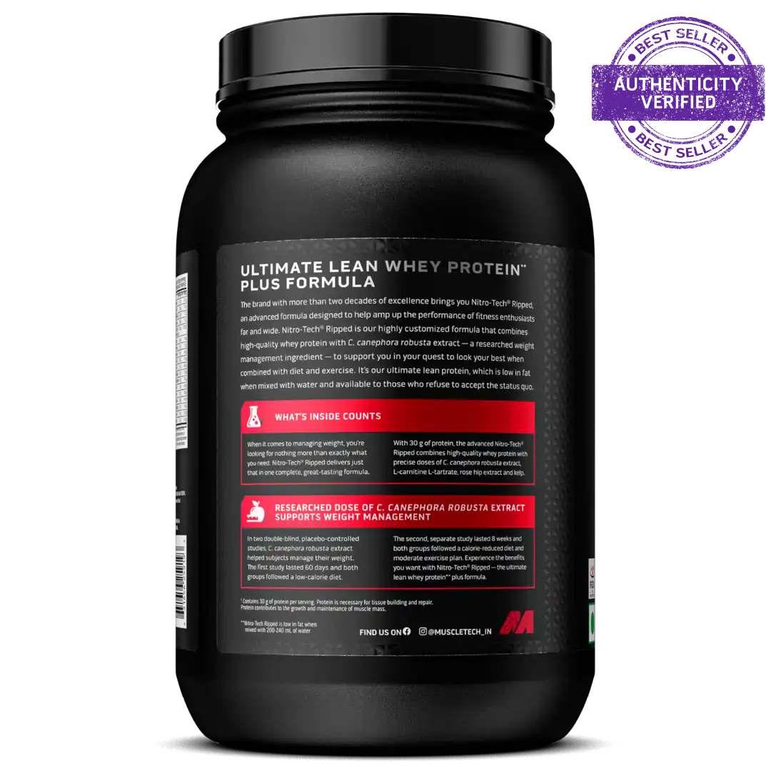 Muscletech Nitrotech Whey Protein Powder 1 kg - Milk Chocolate