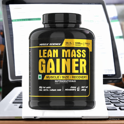 MUSCLE SCIENCE LEAN MASS GAINER 3KG HIGHT QUALITY PROTEIN GAINER IN OFFER PRICE